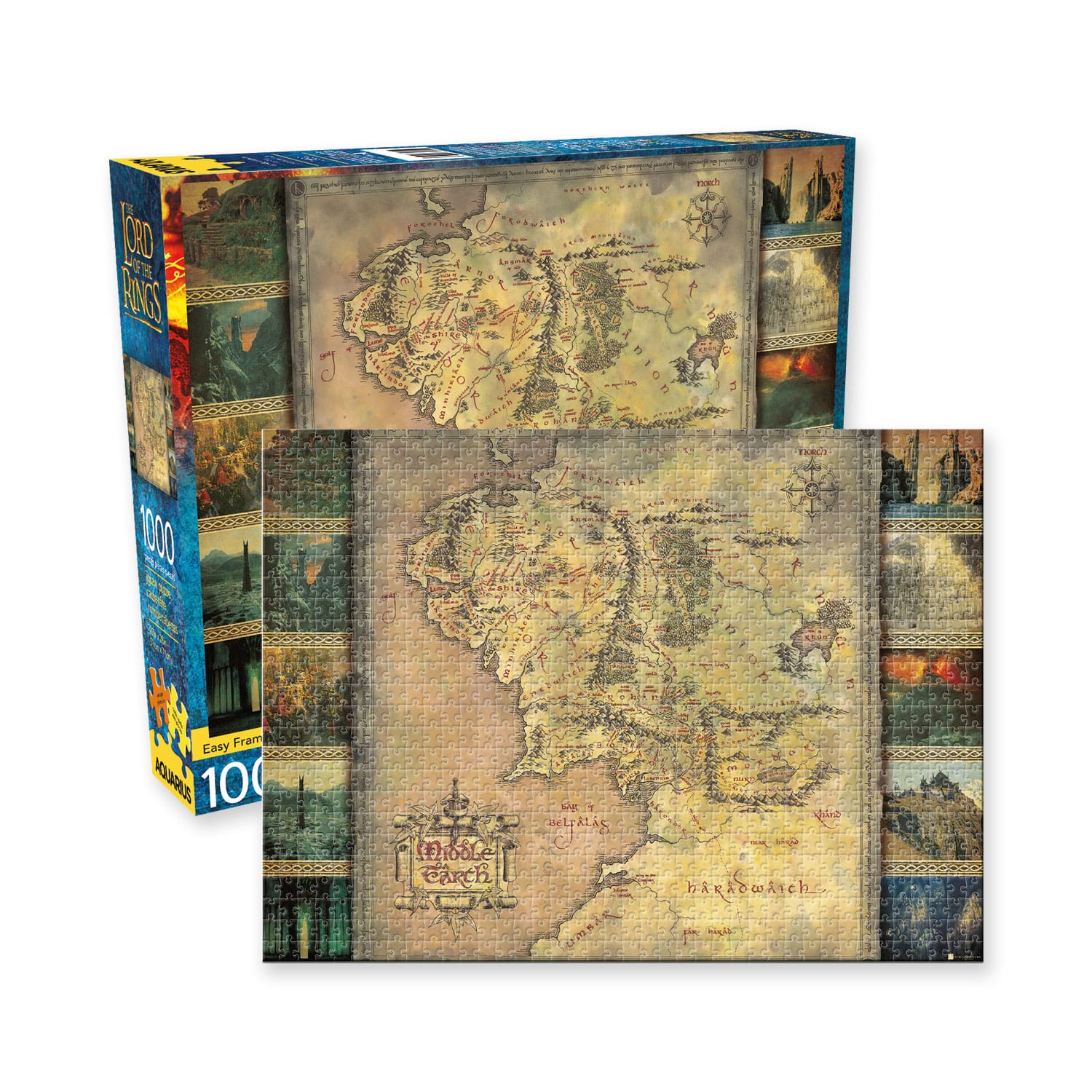 1000 pcs - El Señor de los Anillos, plano tierra media